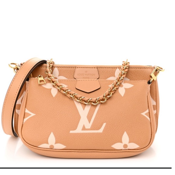 Louis Vuitton Empreinte Multi Pochette - Fantastic Condition - Caramel Beige - Picture 1 of 17